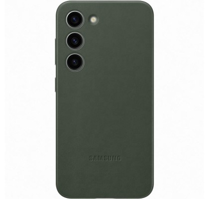 Husa Leather Cover pentru Samsung Galaxy S23, Green